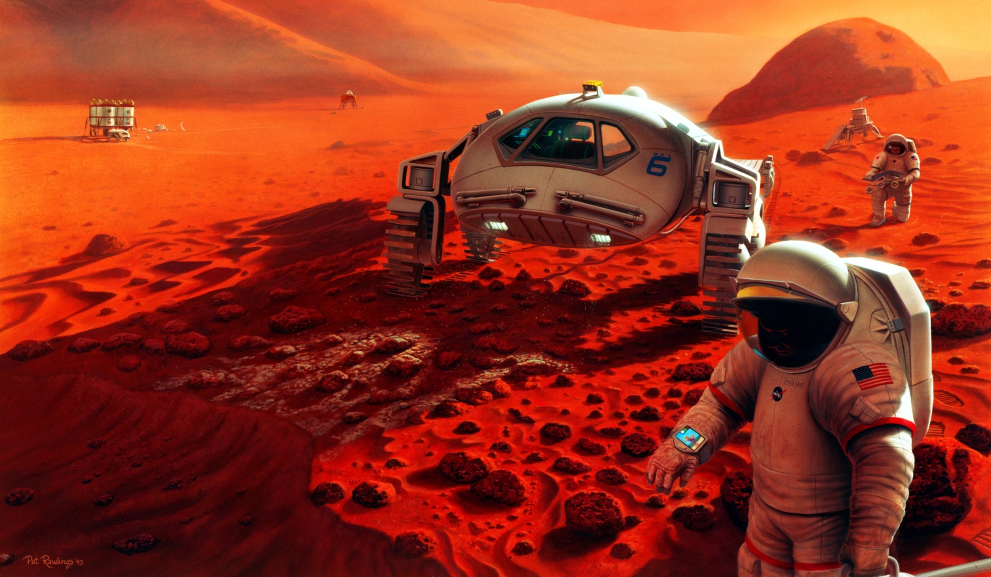 Expedetion auf dem Mars (Illustration)