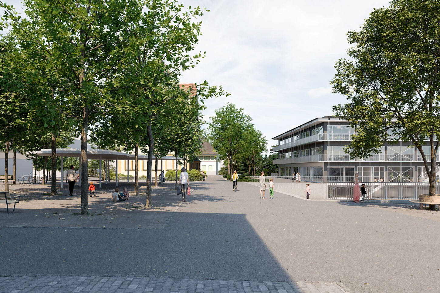 Visualisierung Schulcampus Dorf in Binningen