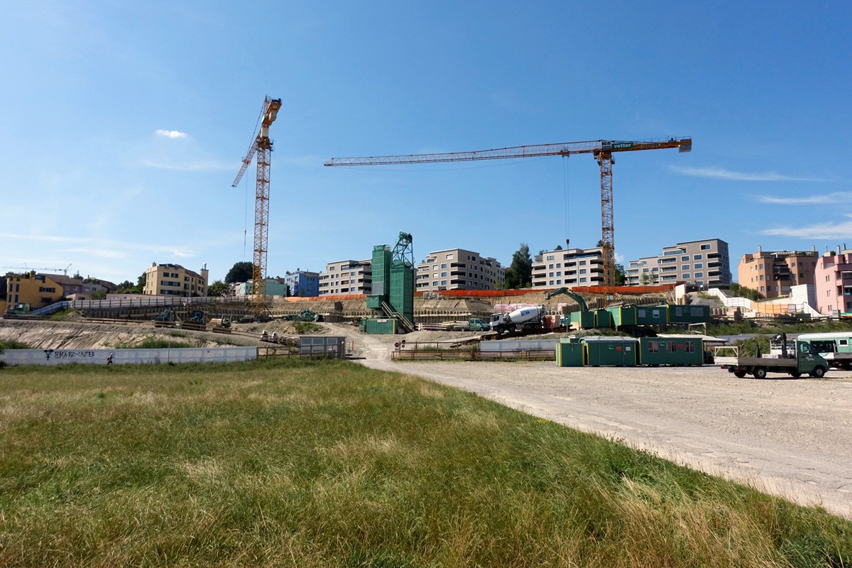 Baustelle Mehrfamilienhaus zwischen Wil und Rossrüti