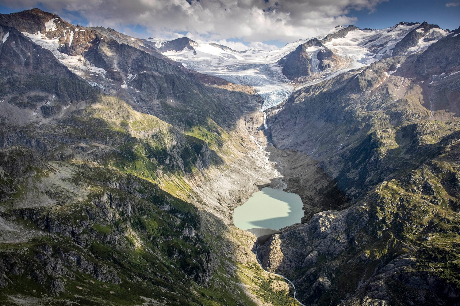 Visualisierung Trift Speichersee und Wasserkraftwerk