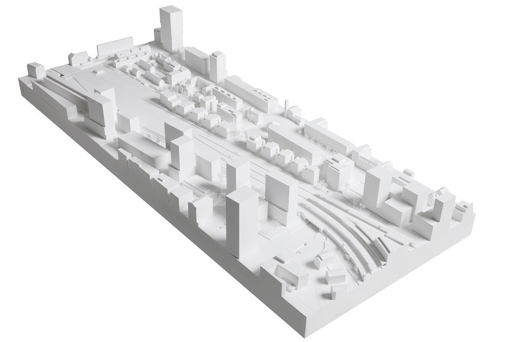 Modell SBB-Quartier auf Kirchloh-Areal in Zug