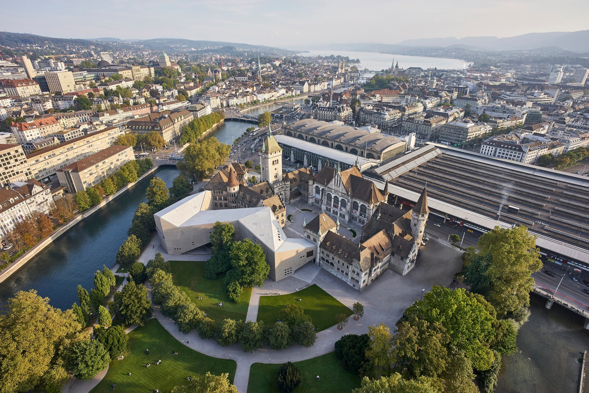 Landesmuseum aus der Vogelperspektive