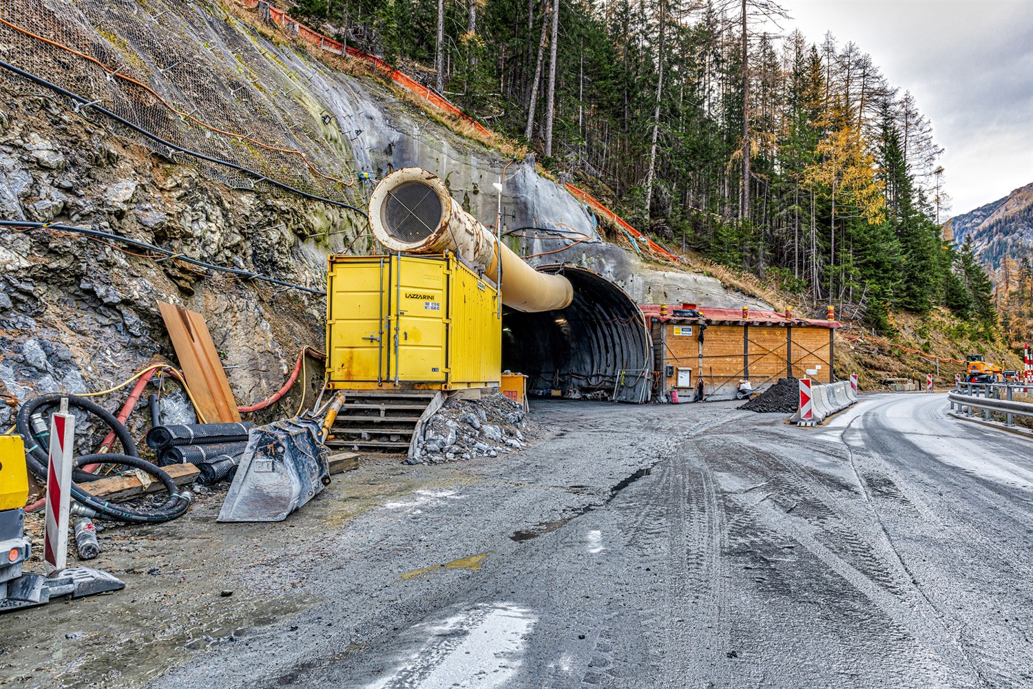 Ostportal Tunnel Val Alpetta bei Samnaun