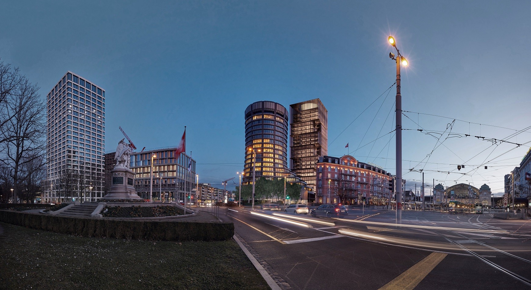 Visualisierung Neubau Turm BIZ in Basel