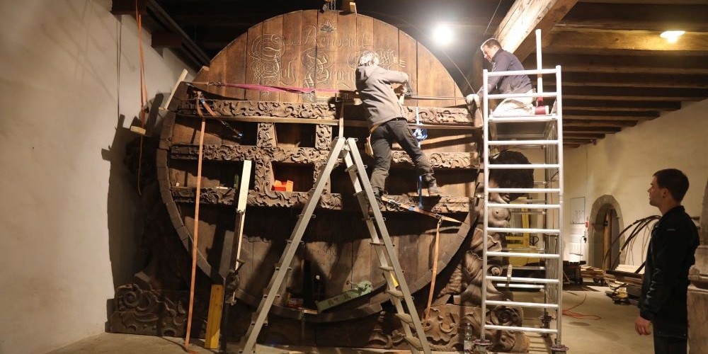 Das historische Holzfass im Schaudepot St. Katharinental