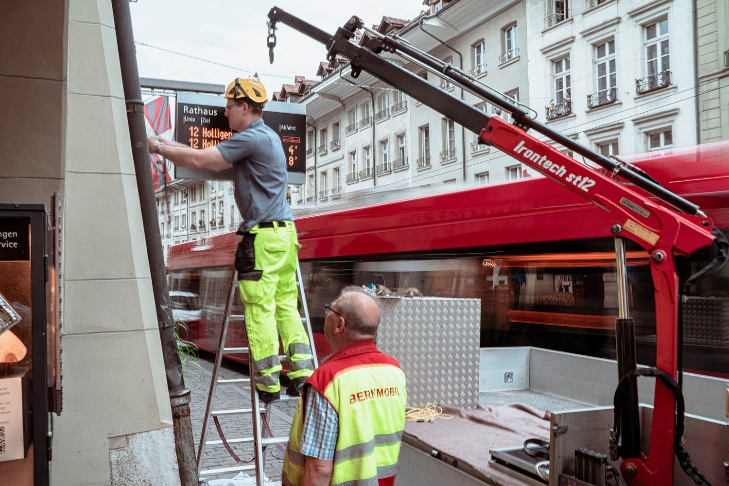 Bernmobil Entfernung der Leuchttafeln