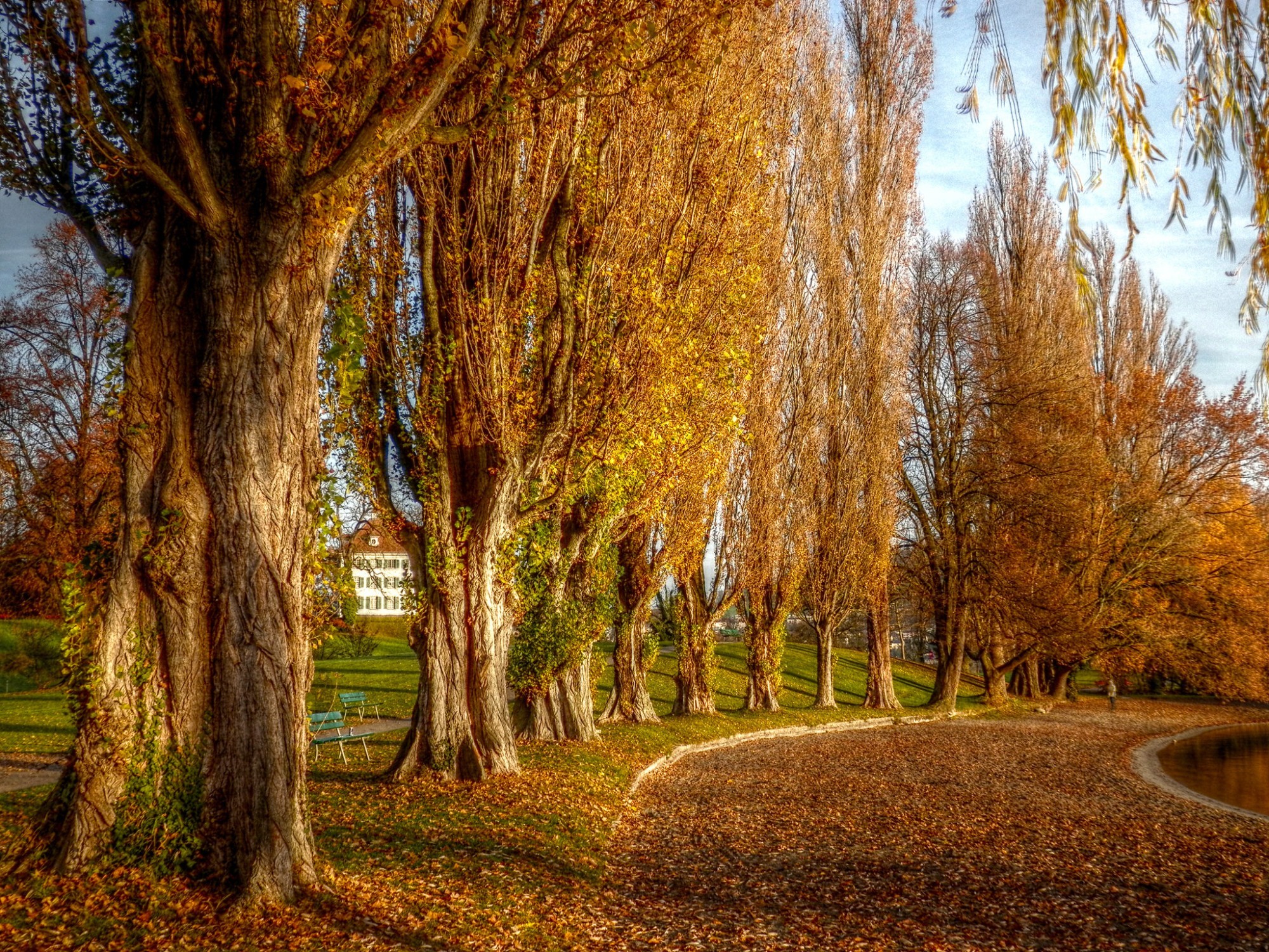 Strandbad Tribschen im Herbst