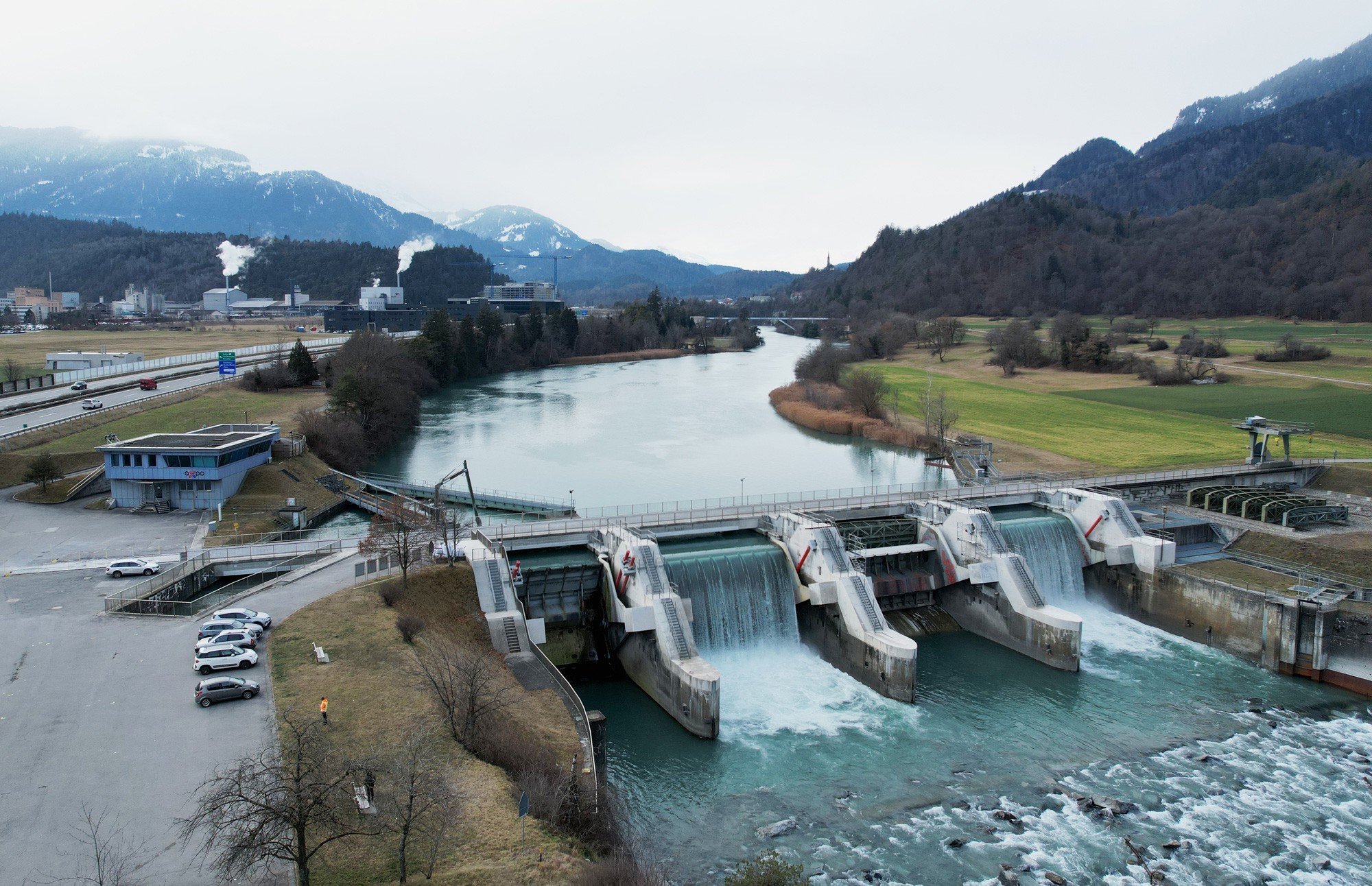 Wasserkraftwerk-Reichenau in Domat/Ems