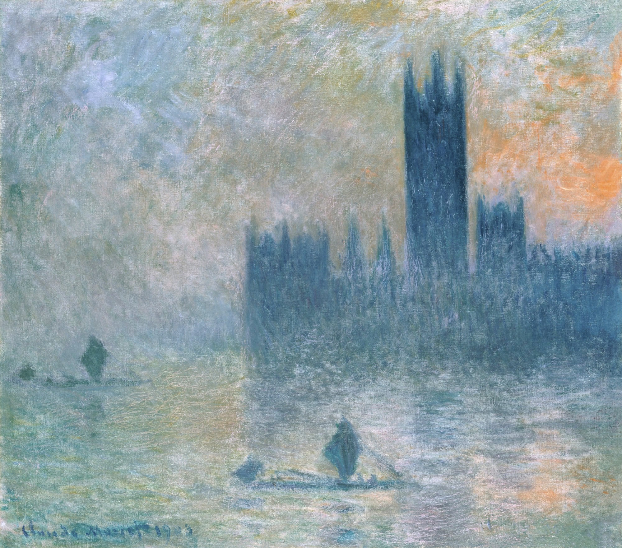 Houses of Parliament in London um 1903-1904, Claude Monet.