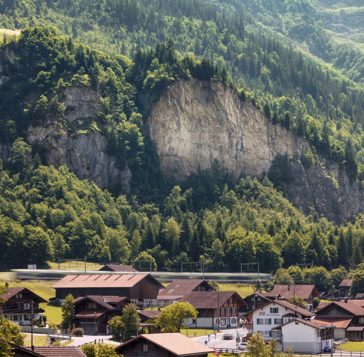 Abgesprengter Felsen