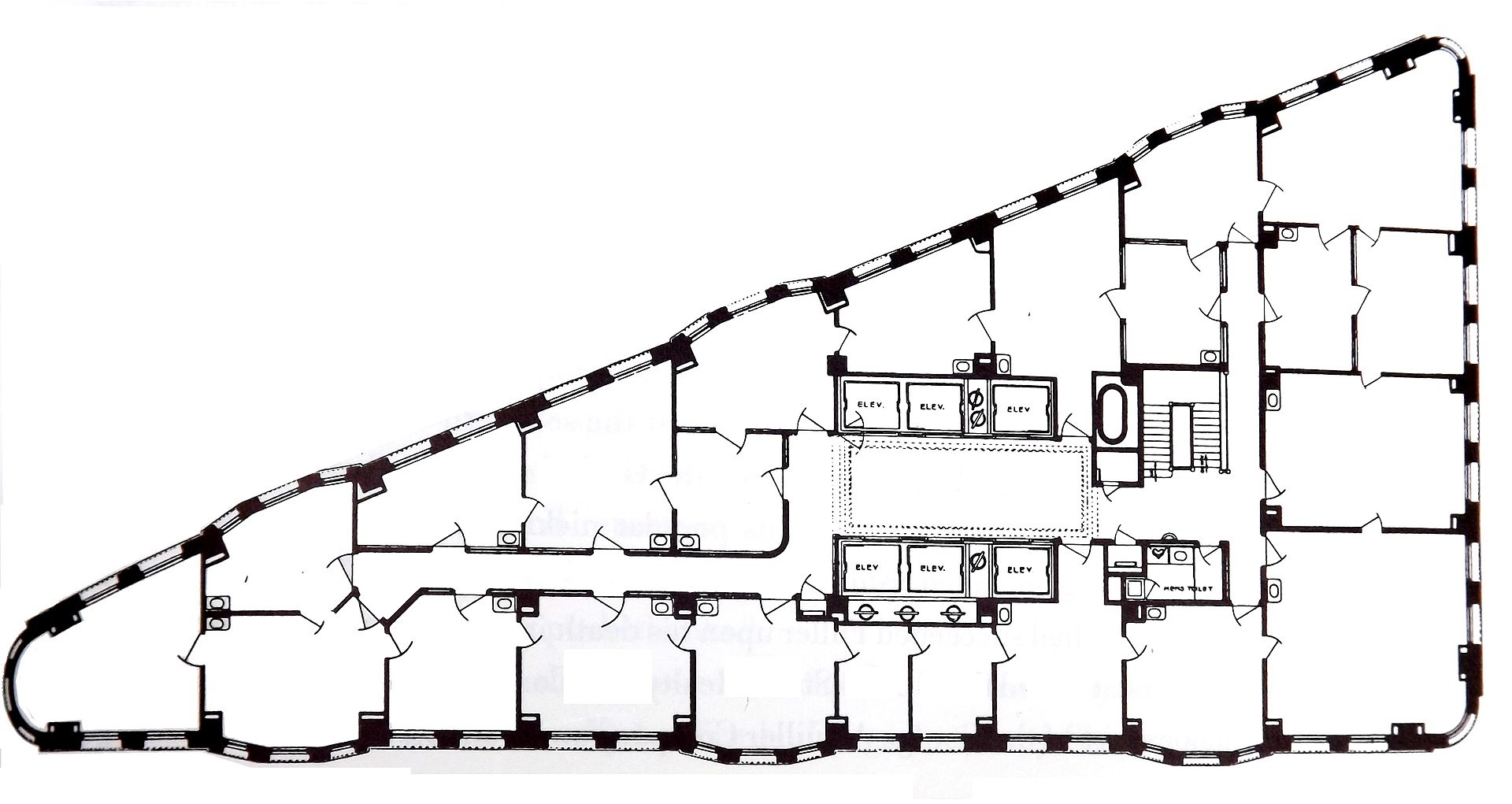 Grundriss eines Stockwerks des Flatiron Building