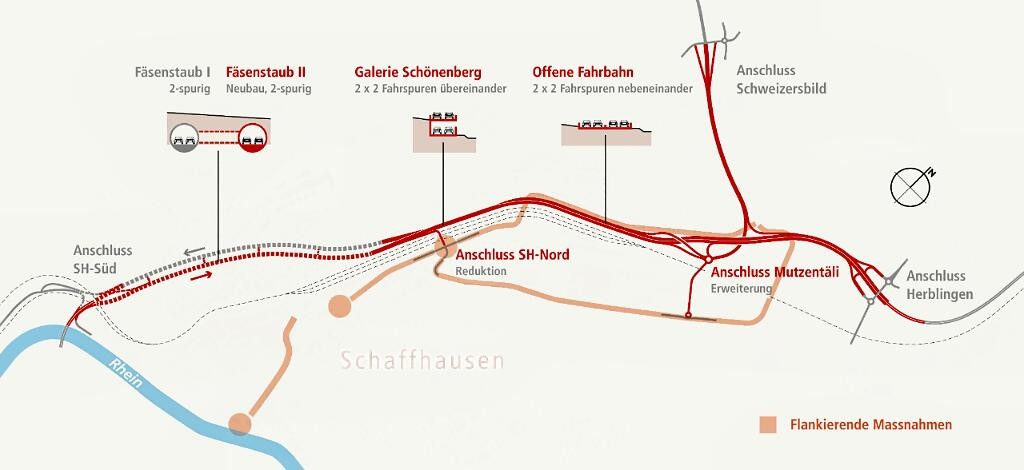 N04 / 06 Engpassbeseitigung Schaffhausen-Süd – Herblingen