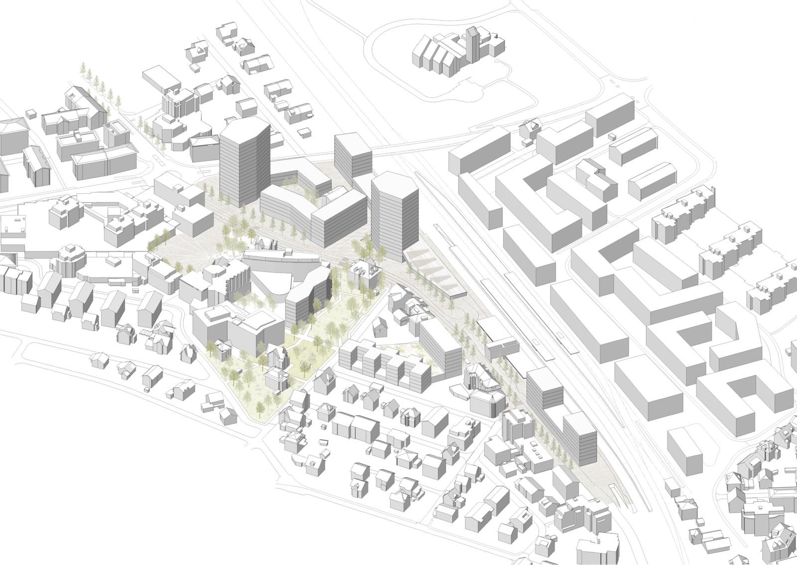 Isometrie Masterplan Zentrumsentwicklung Effretikon