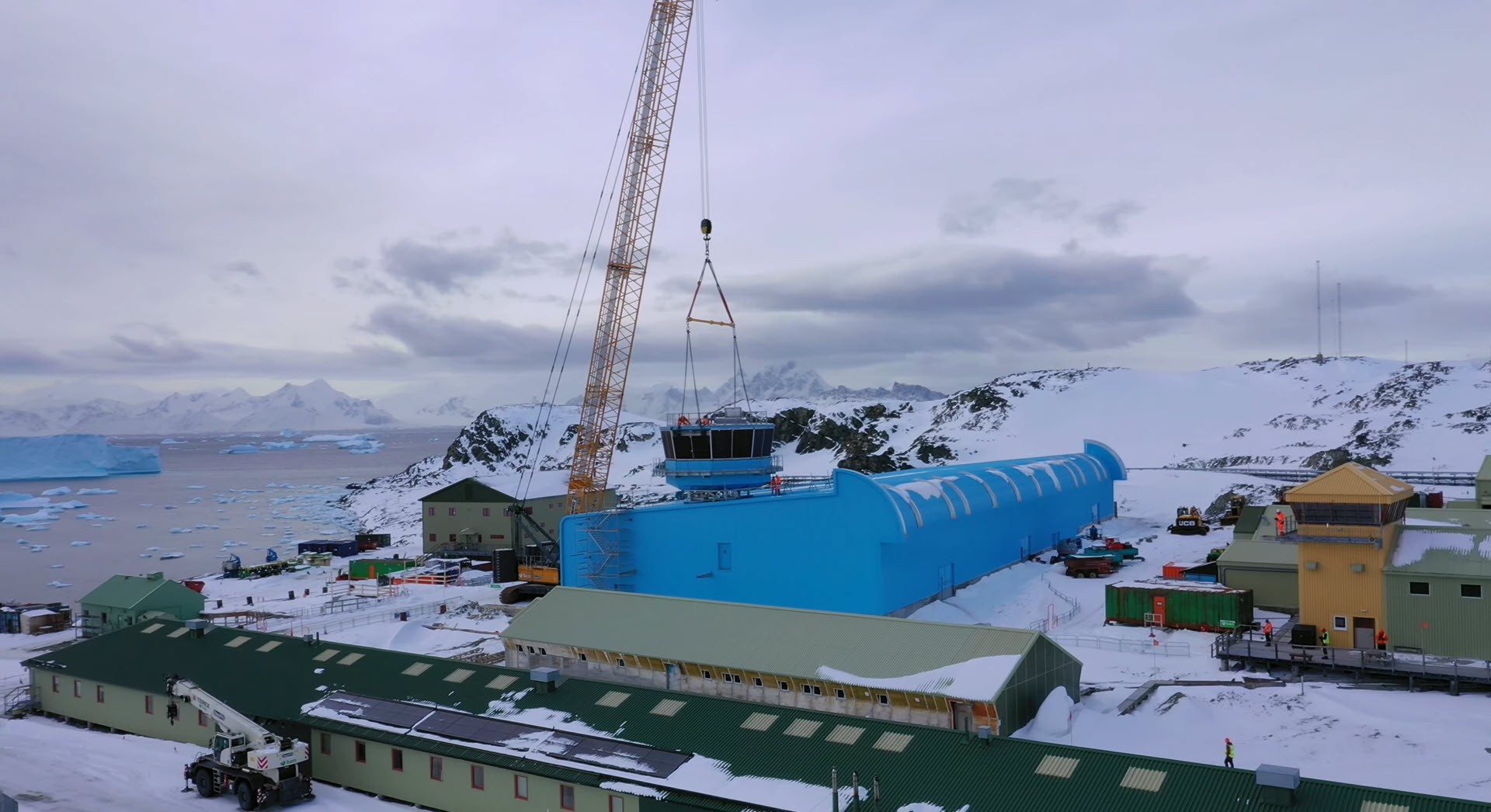 Neues Gebäude Rothera Antarktis Dach