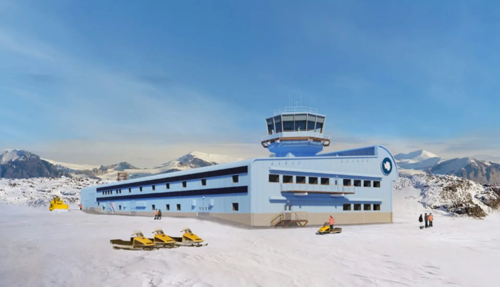 Visualisierung Forschungsgebäude Rothera Antarktis