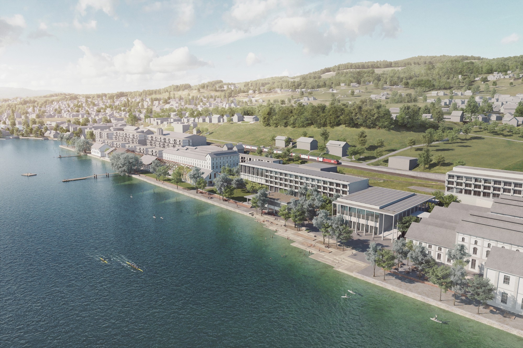 Visualisierung öffentlicher Seepark Uetikon am See Zürich