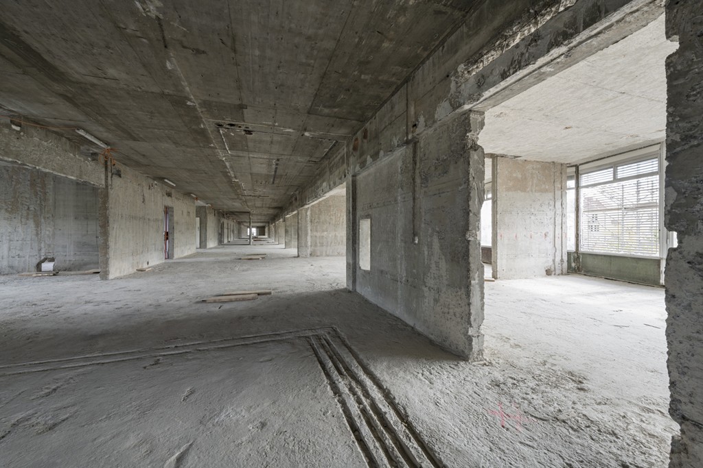 Westfeld Basel, Sanierung Felix-Platter-Spital, Innenansicht, Betontragstruktur