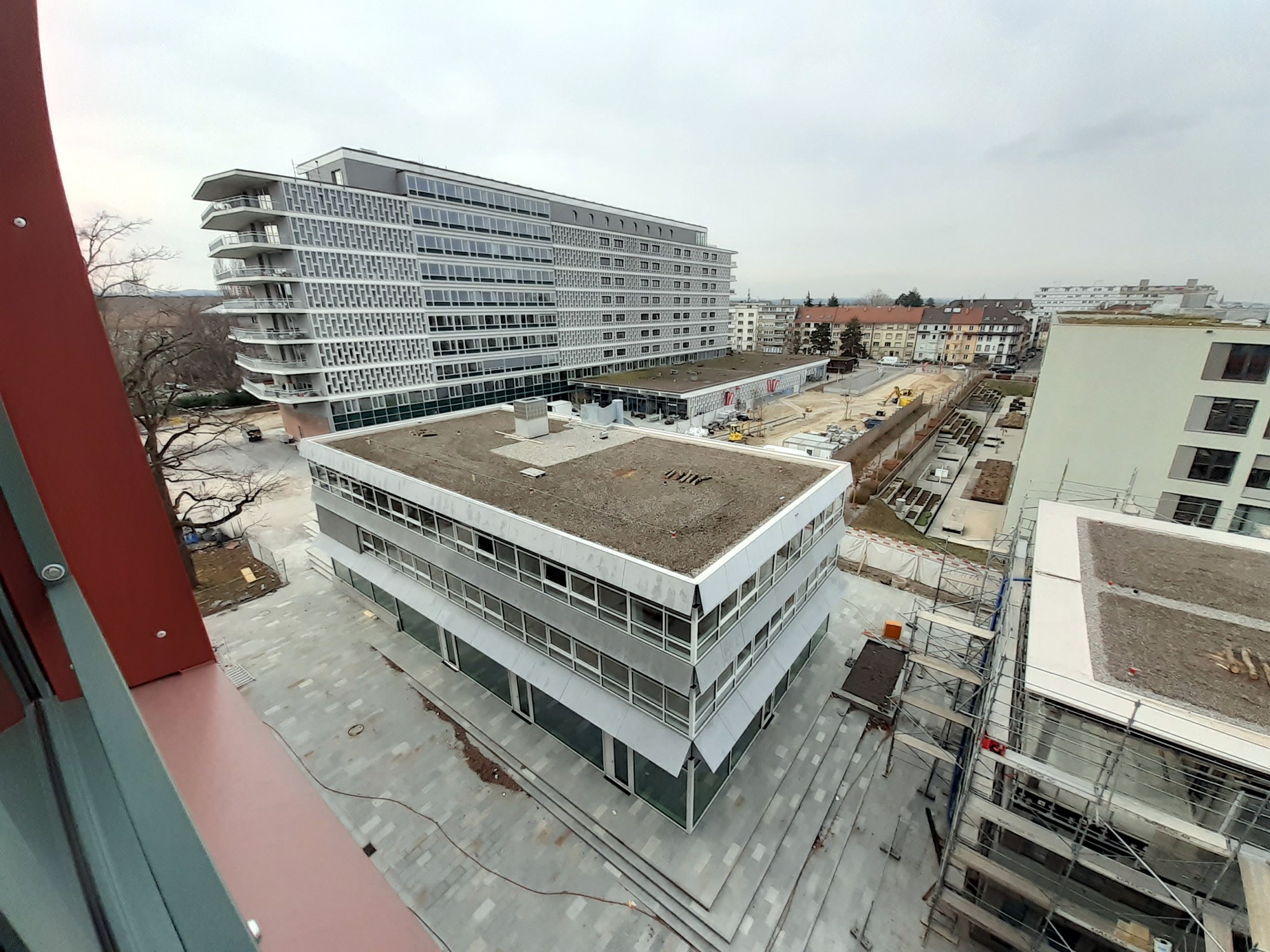 Westfeld Basel, Felic-Platter-Spital und Pavillons, Nordfassade