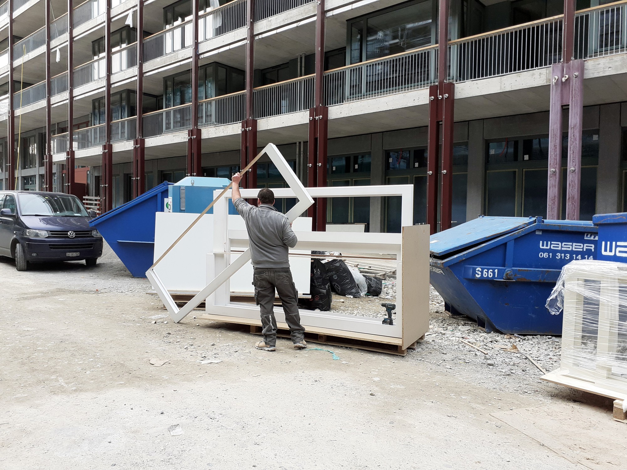 Westfeld Basel, Neubau, Genossenschaft wohnen&mehr, Blockrandbebauung, Baustelle