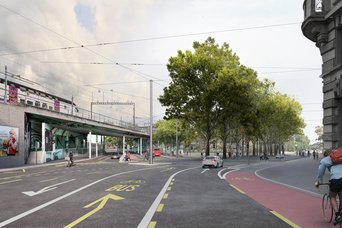 Visualisierung Zukunft Bahnhof Bern Verkehrsmassnahmen Bollwerk