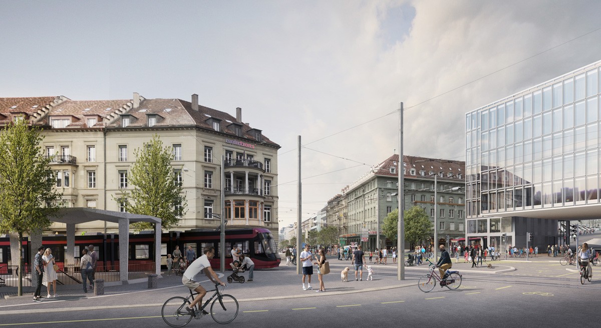 Visualisierung Zukunft Bahnhof Bern Verkehrsmassnahmen Bubenbergplatz