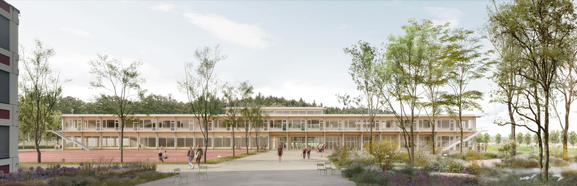 Visualisierung Neubau Erweiterung Kantonsschule Reussbühl Luzern