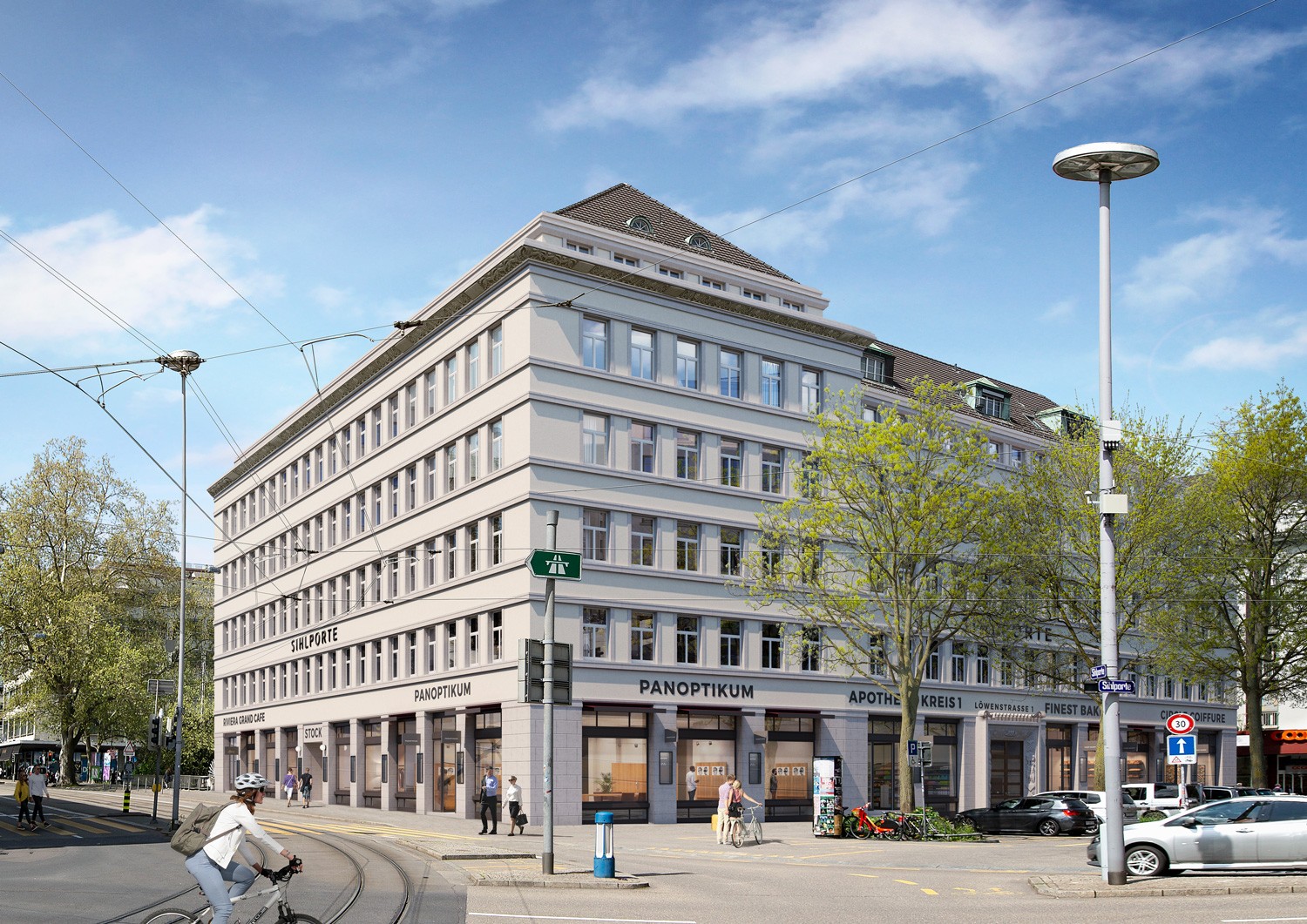 Visualisierung Renovation Gebäude Sihlporte Zürich
