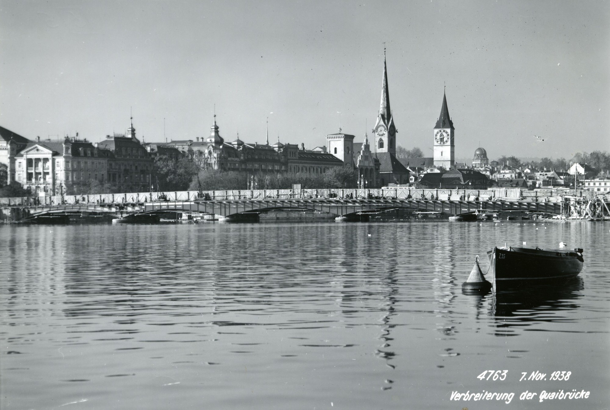 Verbreiterung der Quaibrücke 1938