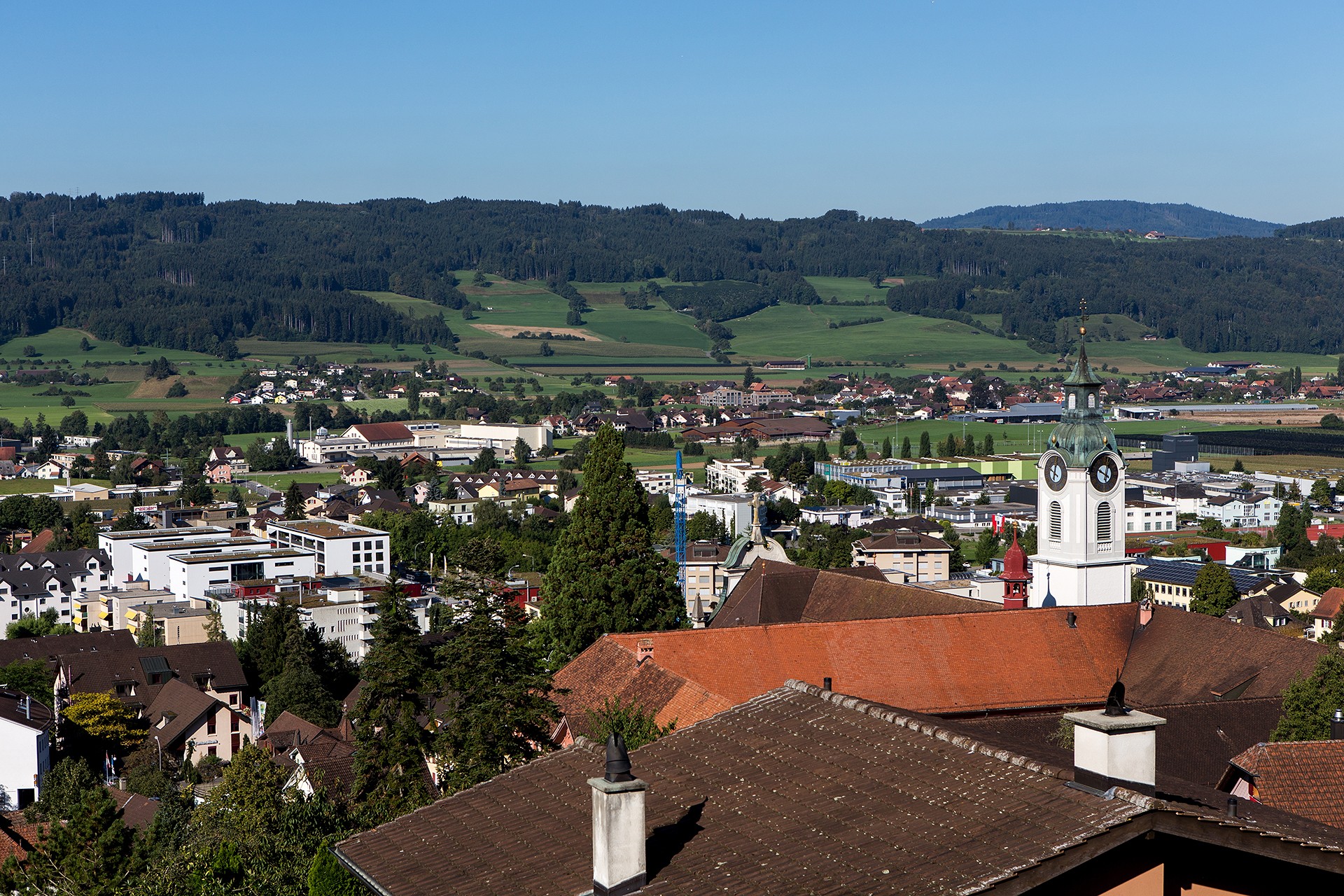 Blick auf Hitzkirch im Kanton Luzern