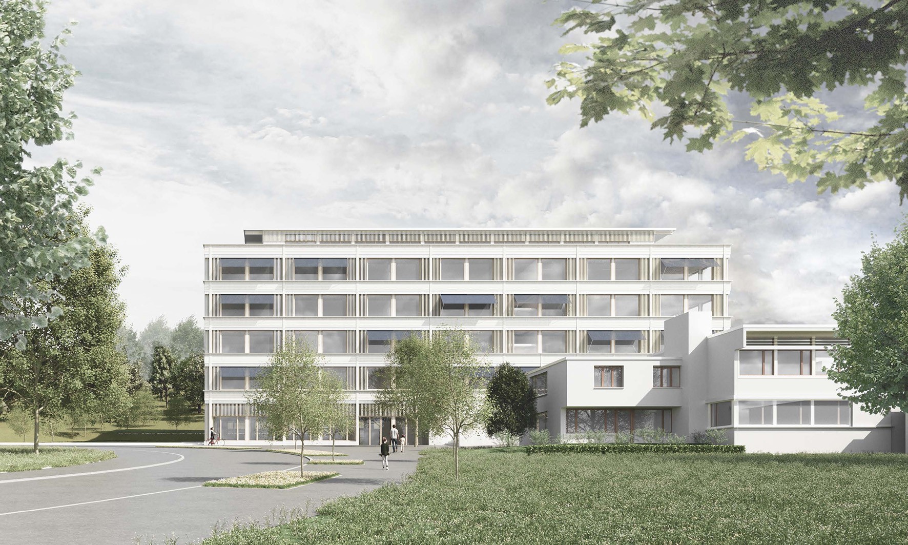 Visualisierung Erweiterung Schulanlage Riedhof Zürich Höngg