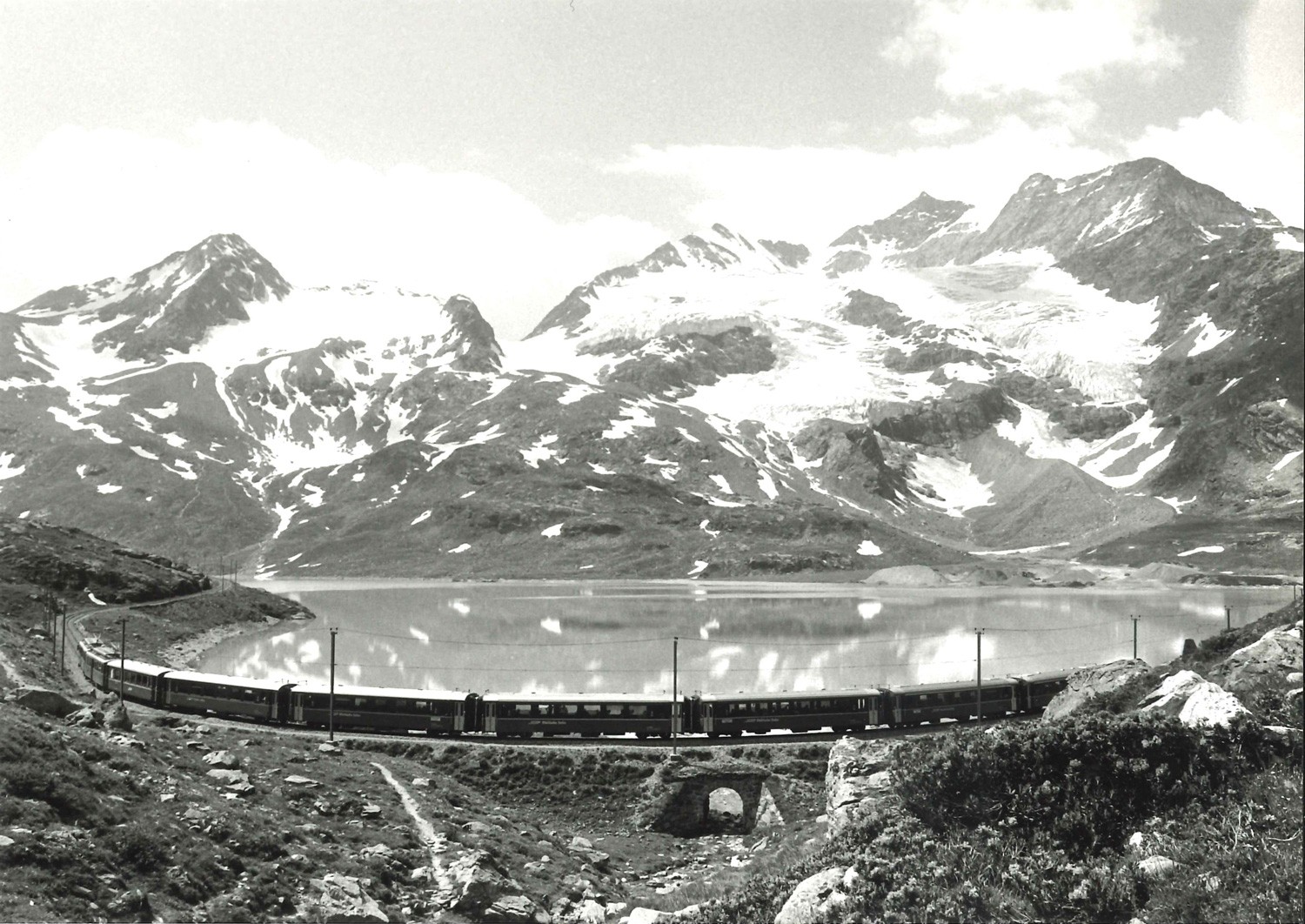 Bernina Express am Lago Bianco um 1983 / 1984
