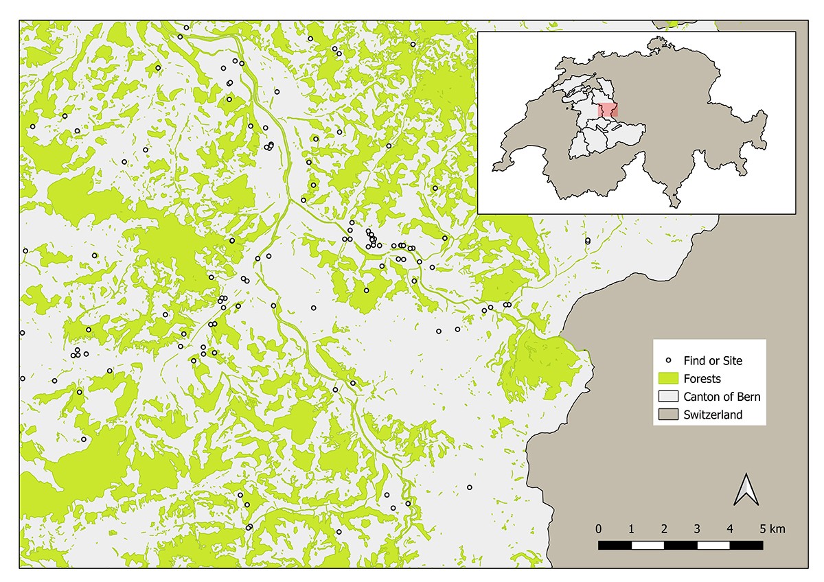 Inventar archäologische Stätten im Kanton Bern