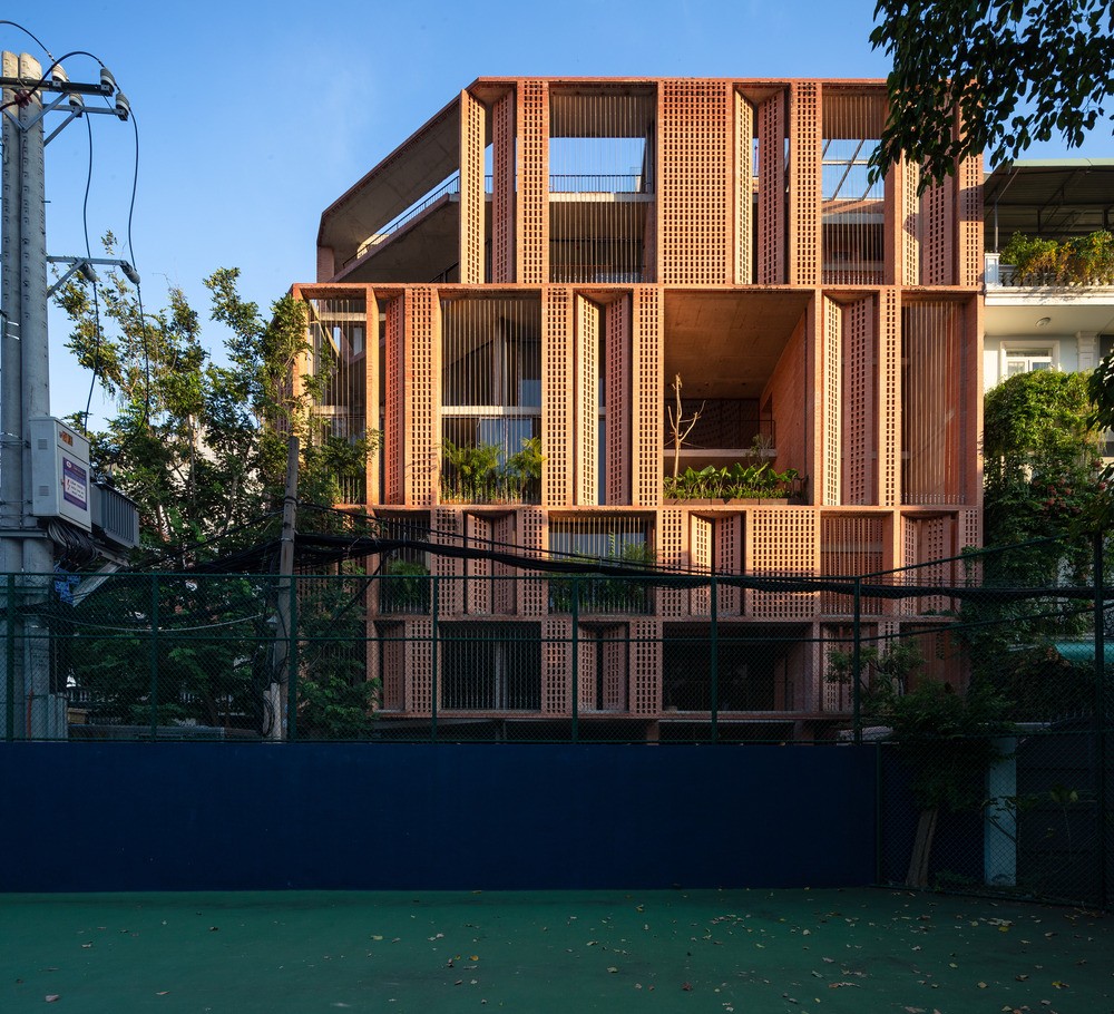 Bürohaus in Saigon, Fassade