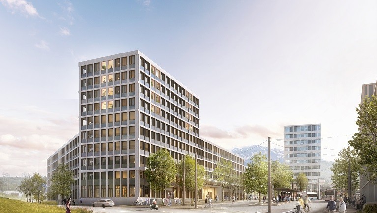 Visualisierung Verwaltungsgebäude Seetalplatz Emmen