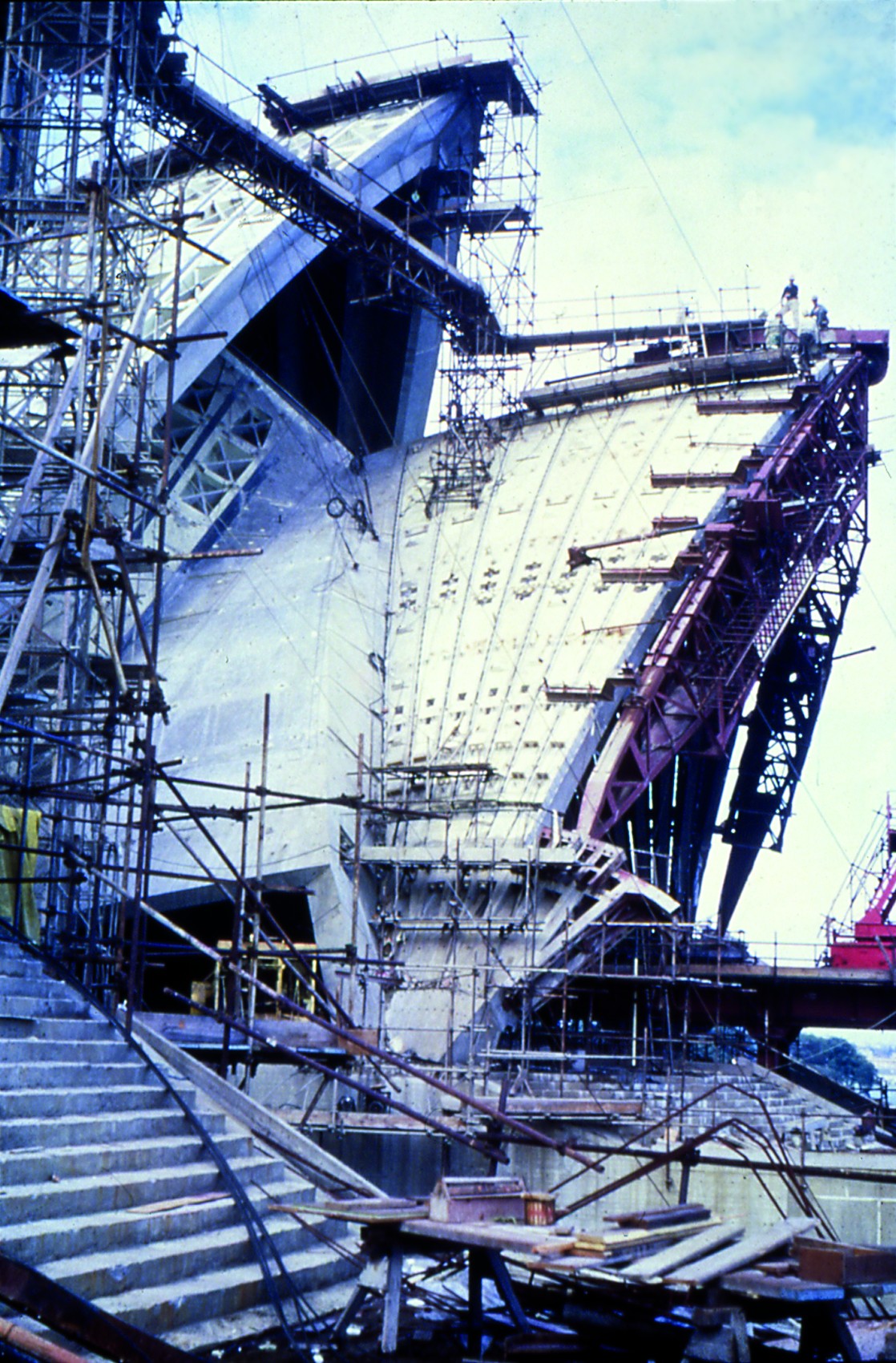 Bauphase Opernhaus in Sydney