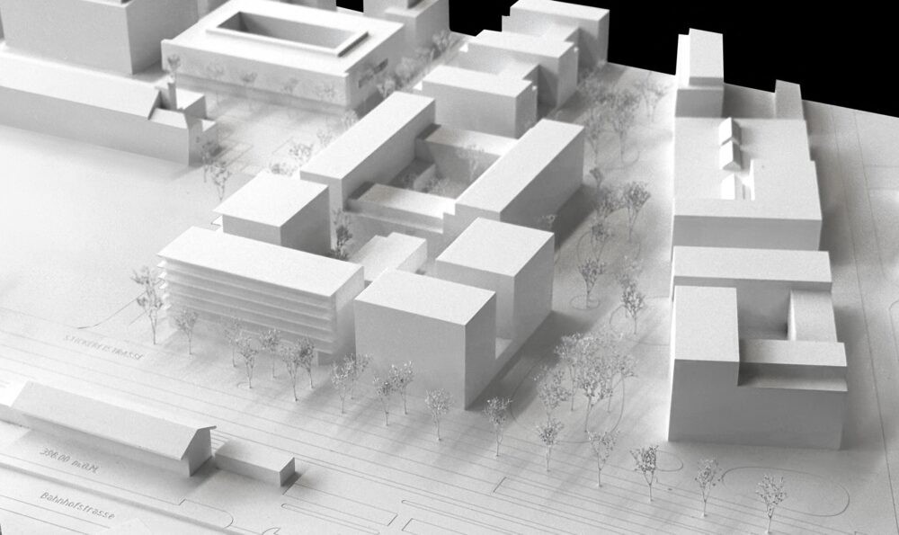 Modellbild Wohnüberbauung Henry HRS Saurer Werk Zwei Areal Arbon