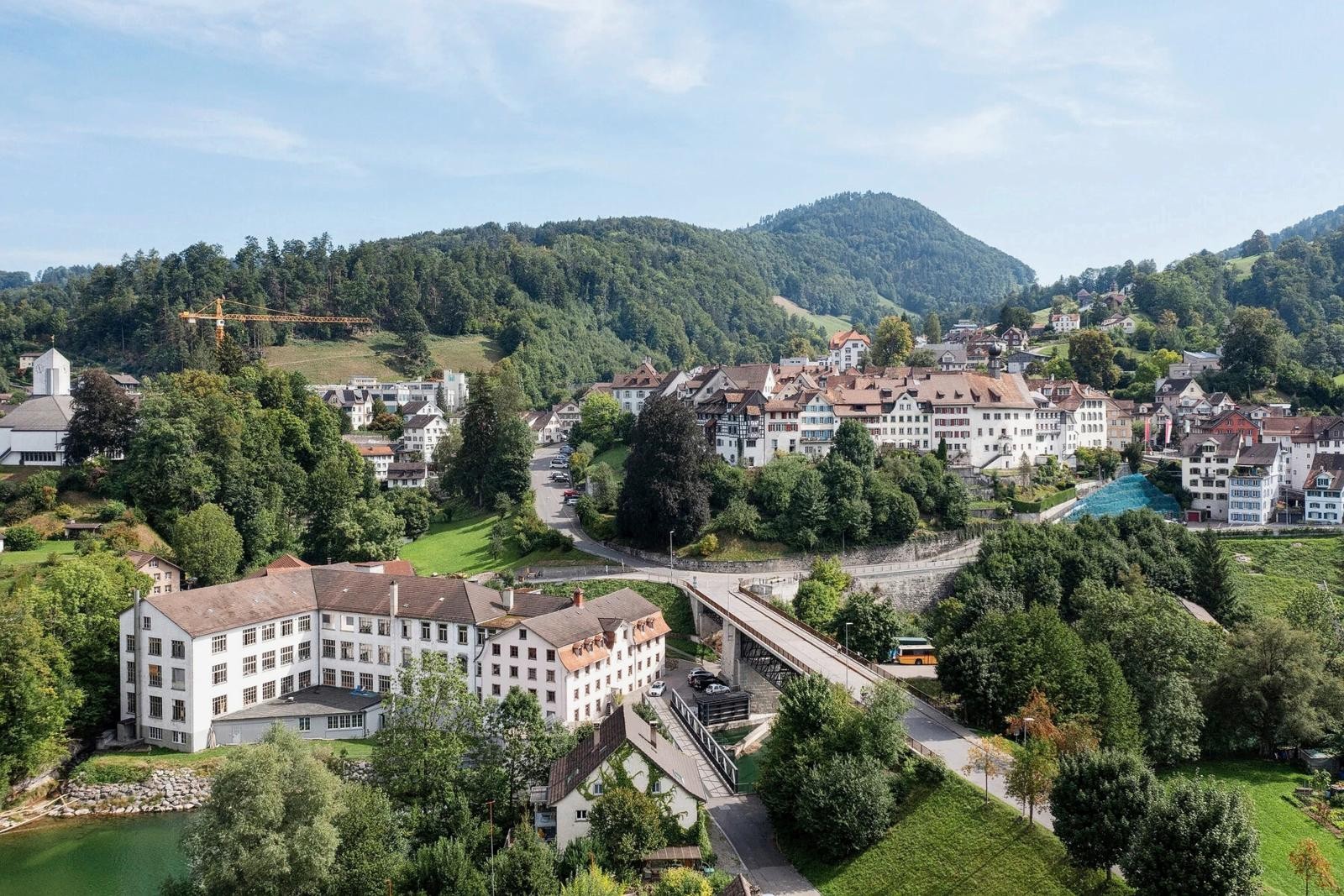 Luftbild der Stadt Lichtensteig