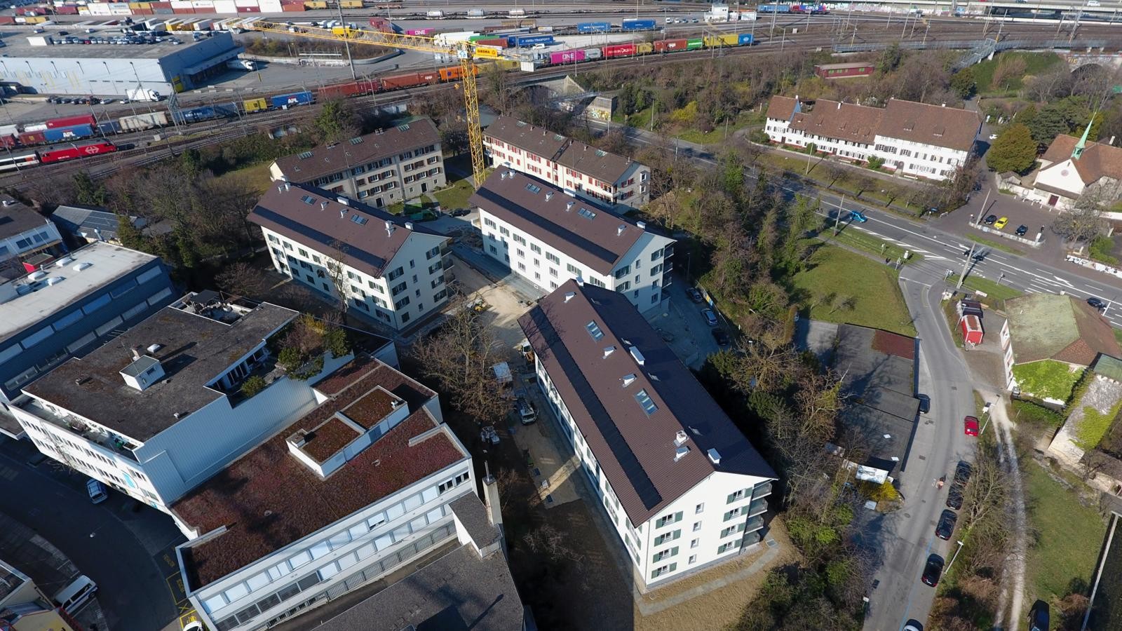 Luftaufnahme Siedlung Eidgenossenweg in Basel