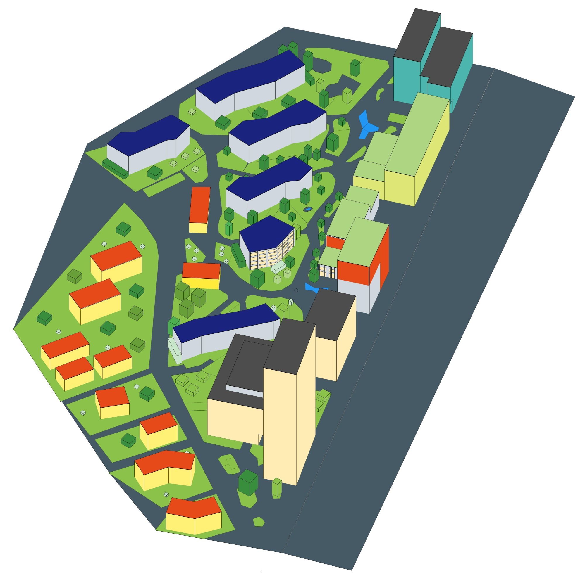 3D-Modell Quartierklima HSLU