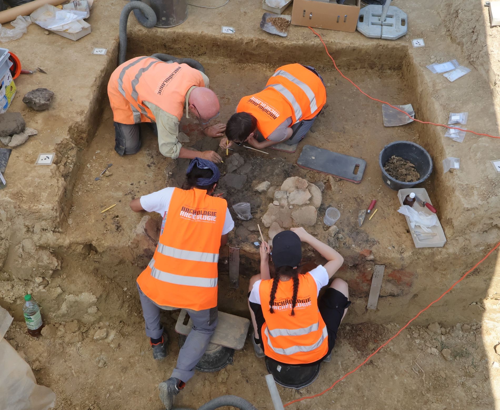 Archäologischer Fund Feuerstelle in Delley FR