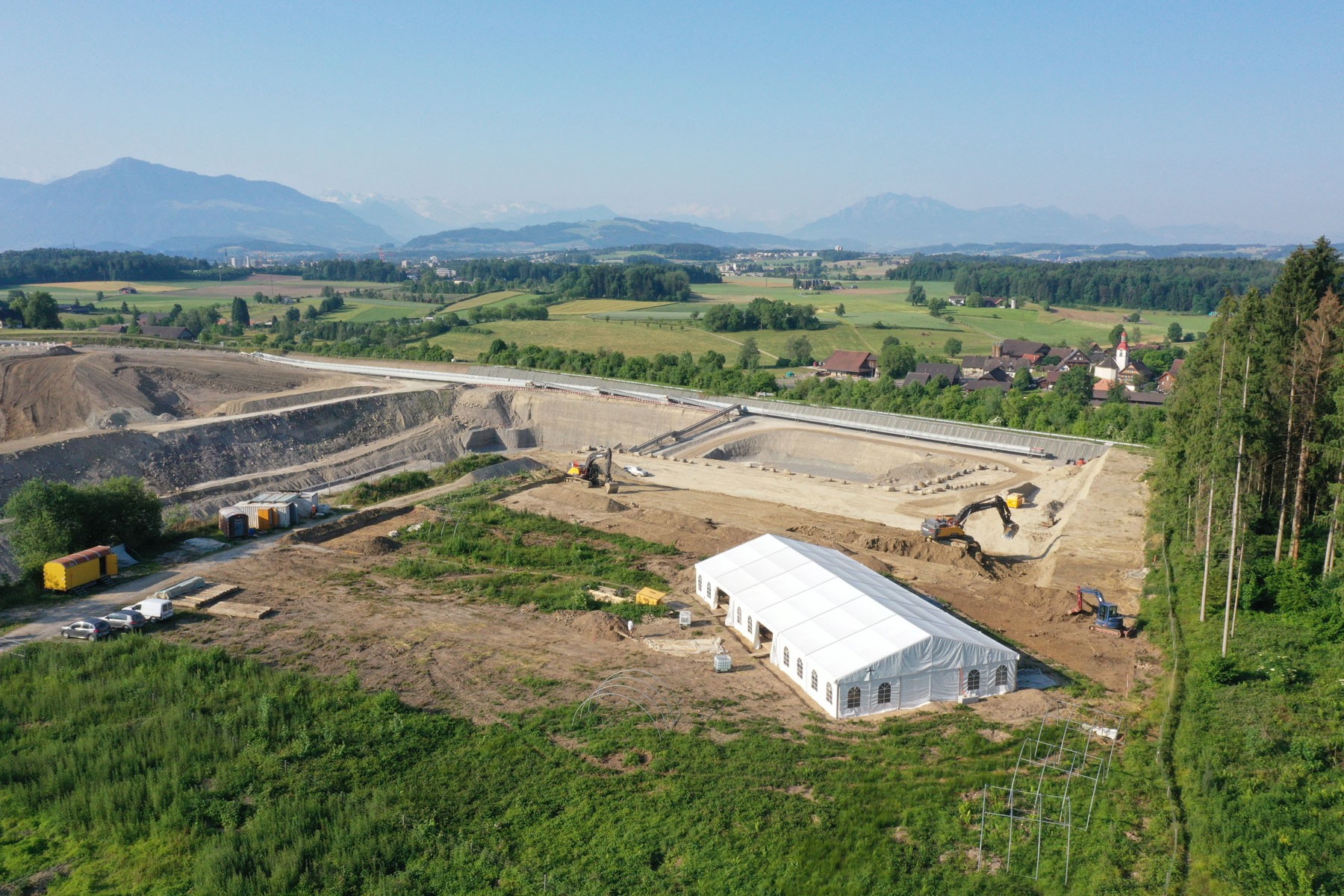 Fundstelle Mauerreste Äbnetwald in Cham-Oberwil