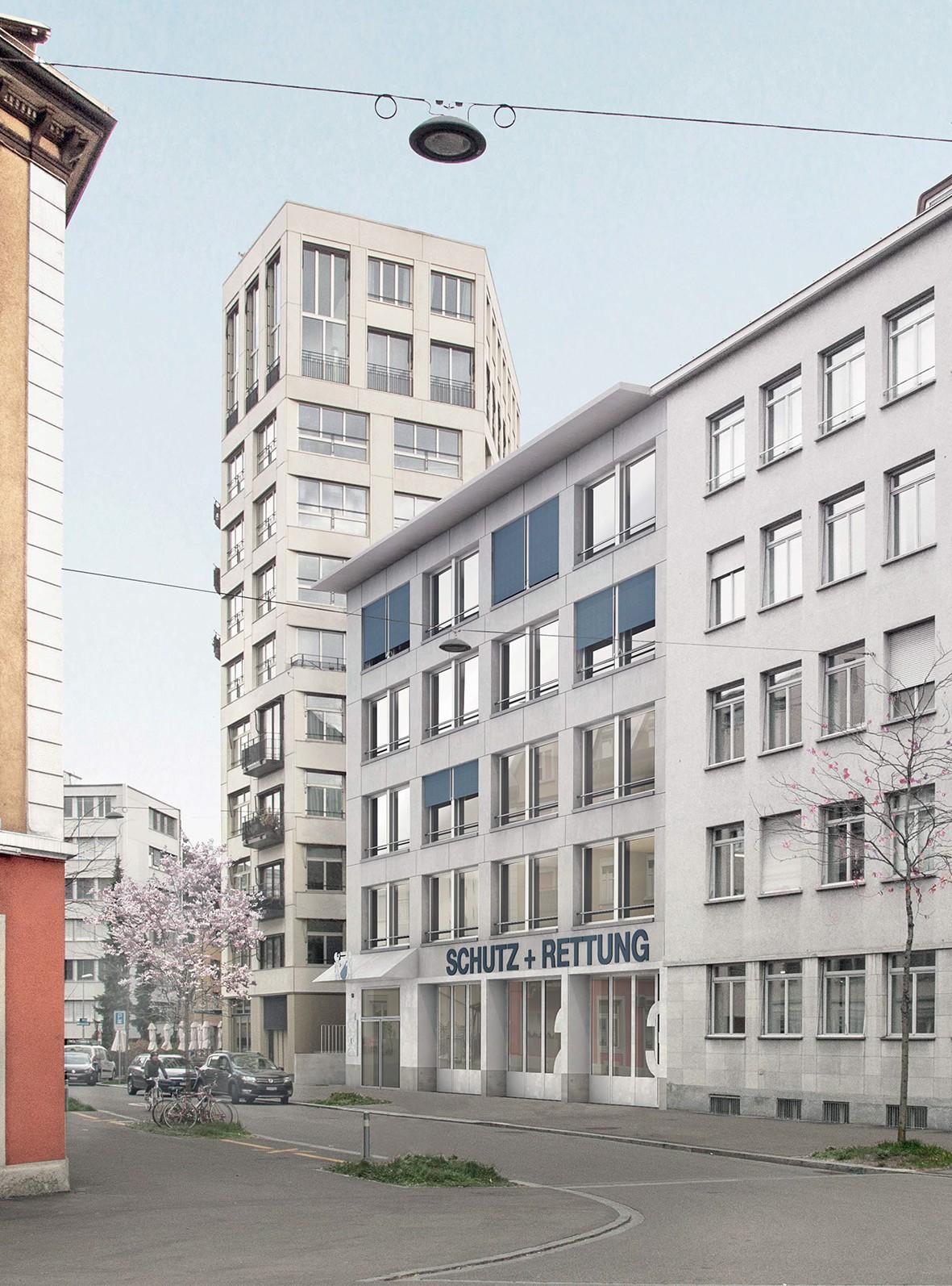 Visualisierung Wache Süd Ansicht Weststrasse Zürich Wiedikon