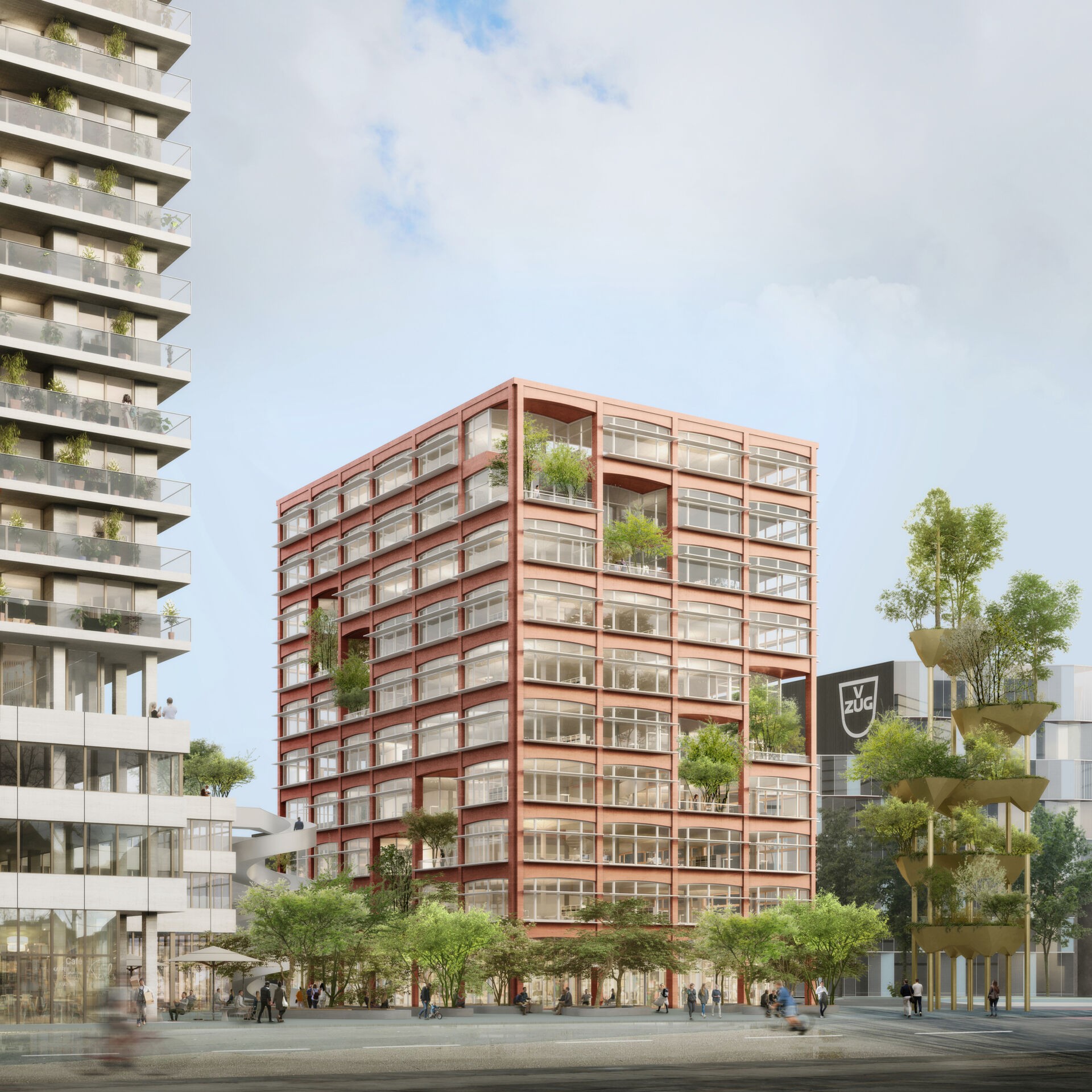 Visualisierung Neubau Creatower Tech Cluster Zug