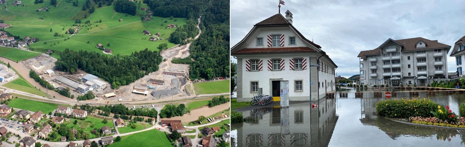 Hochwasser Buoholzbach 2005 und Hochwasser Stansstad 2021