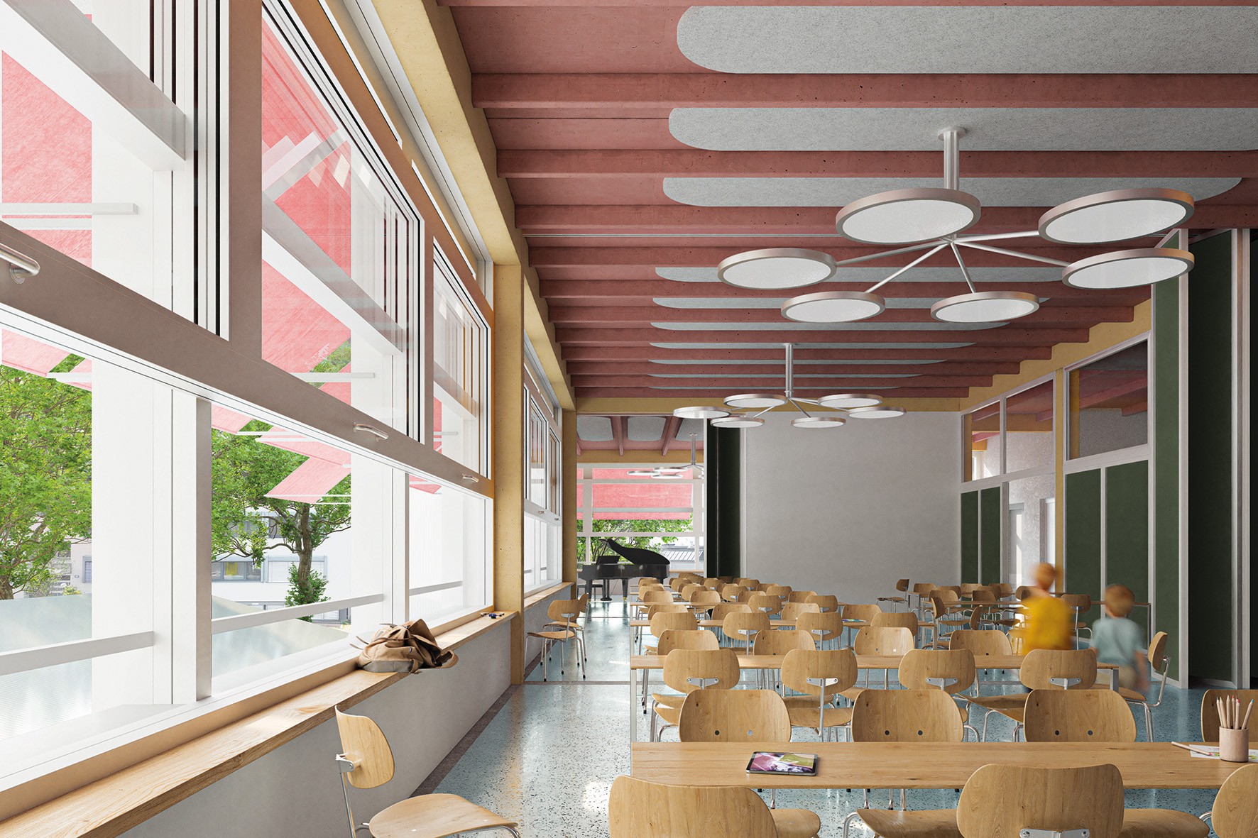 Visualisierung Neubau Schulanlage Sirius in Zürich-Fluntern