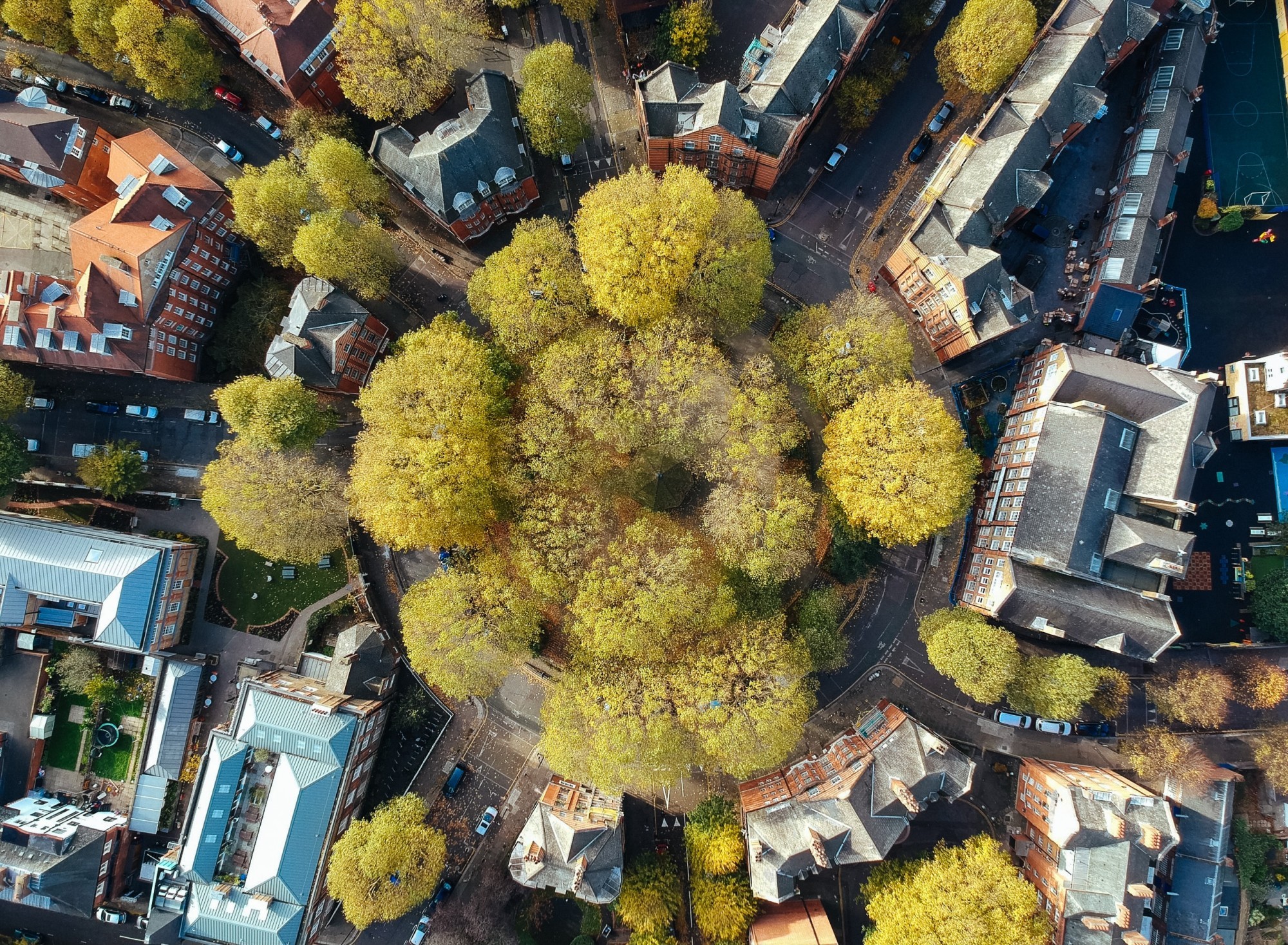 Arnold Circus in London aus der Vogelperspektive