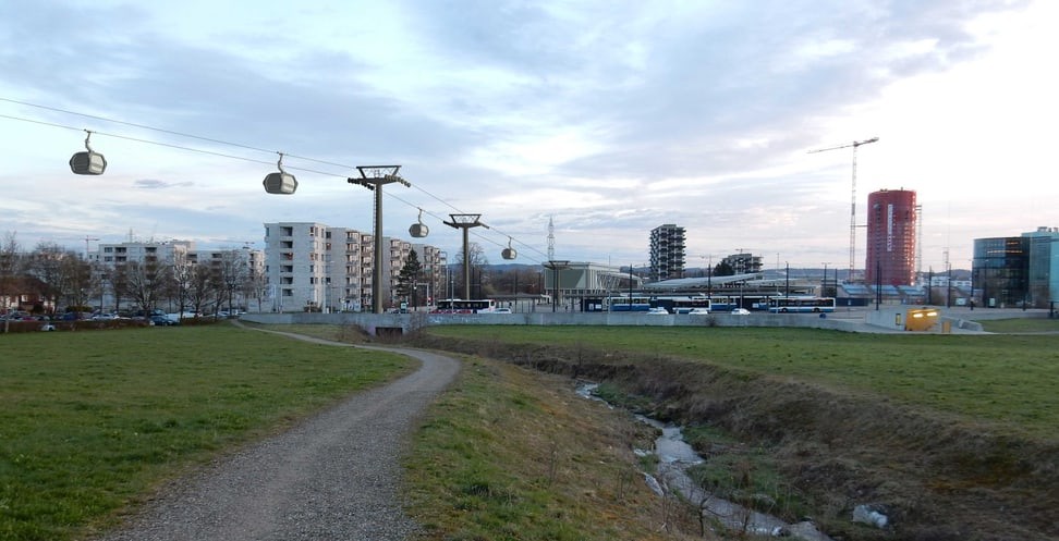 Visualisierung Seilbahn bei Stettbach