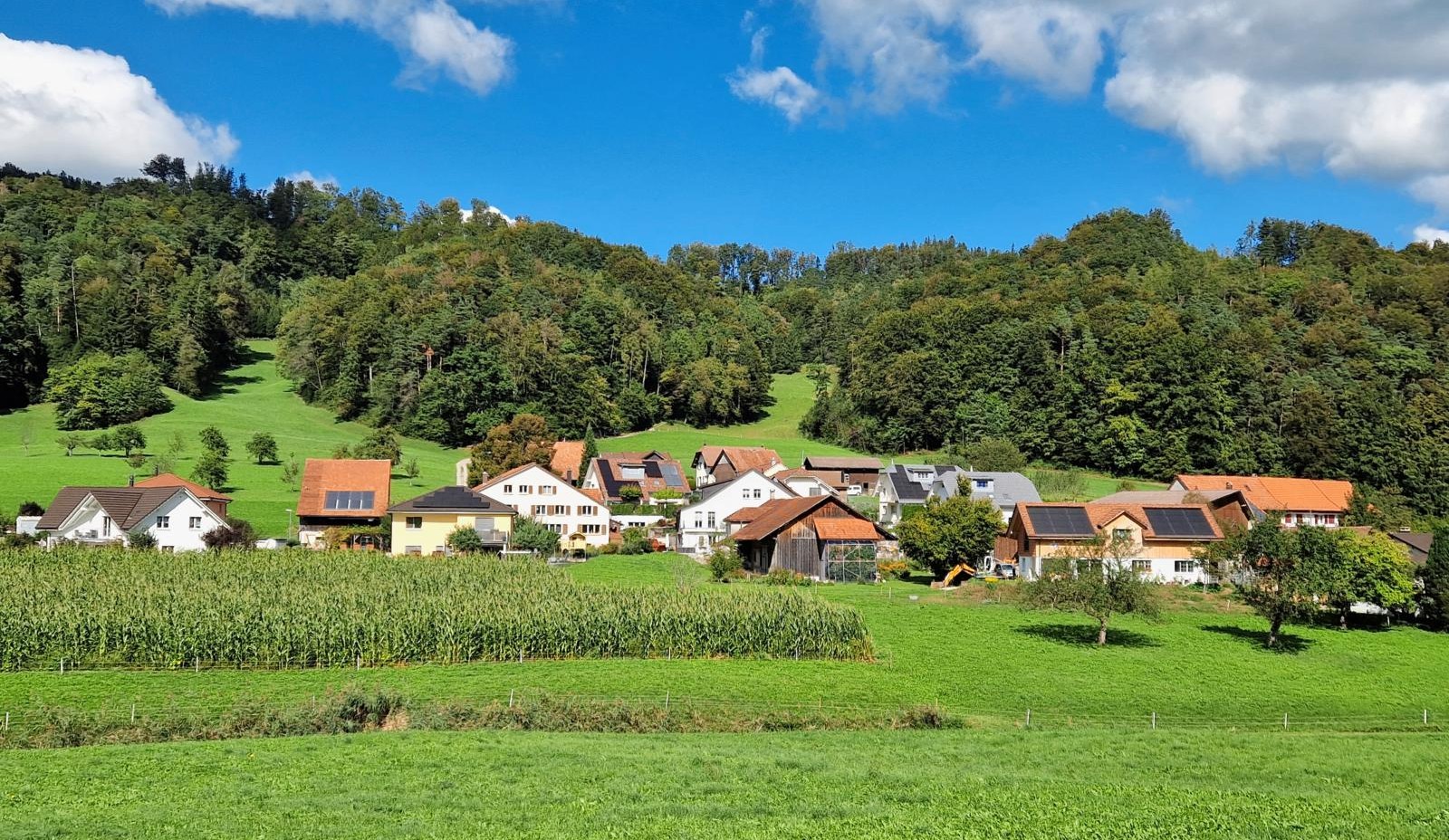 Solaranlagen im Weiler Niederhofen in Bichelsee-Balterswil