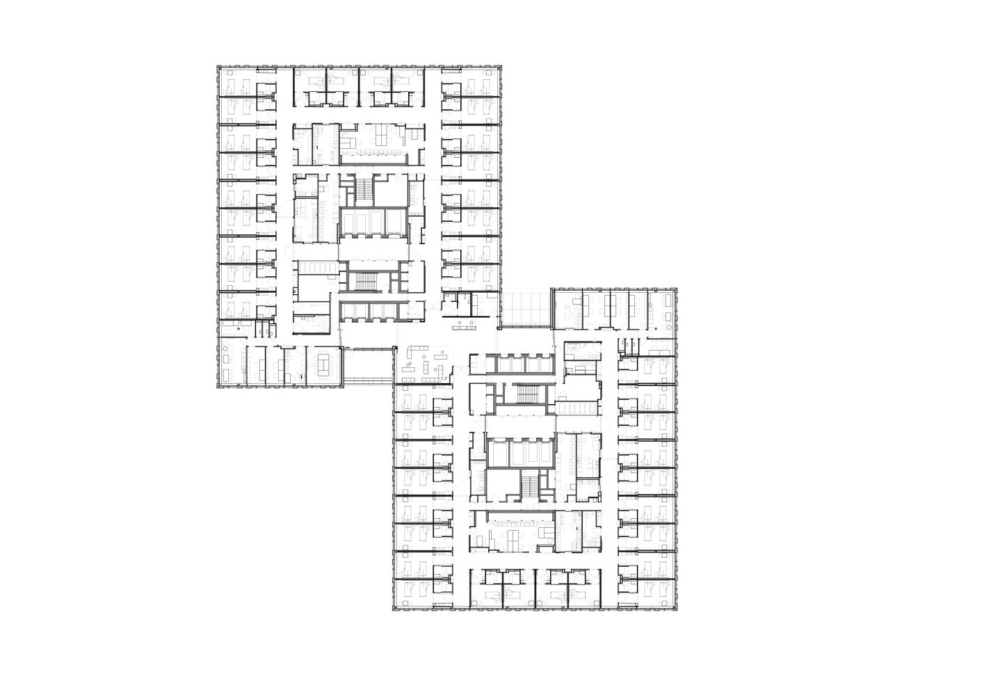 Neubau Inselspital, Anna-Seiler-Haus, Grundriss Hochbau