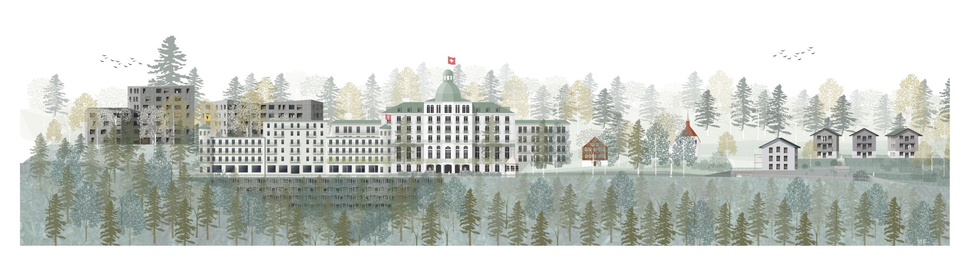 Hotelanlage auf dem Seelisberg (Visualisierung)
